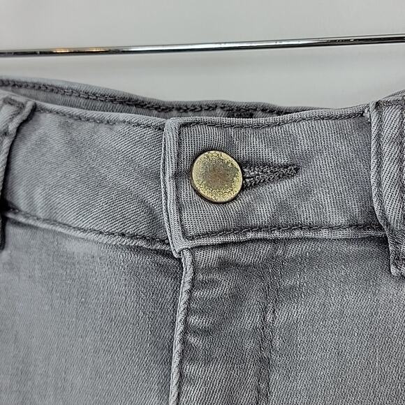 DL1961 Florence Instasculpt Cropped Raw Edge Skinny Gray Denim Jeans 27 FLAWS - Picture 13 of 15